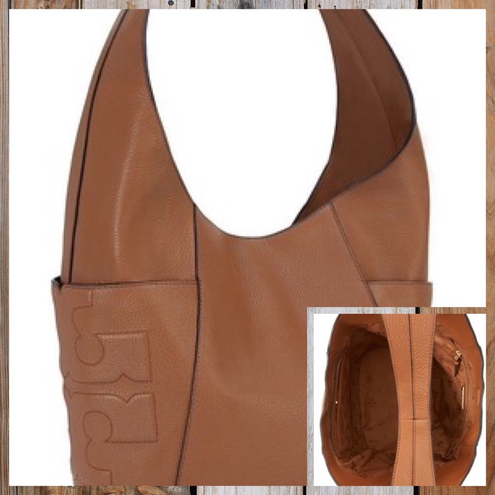 Tory Burch Bombe T Leather Hobo Bag
